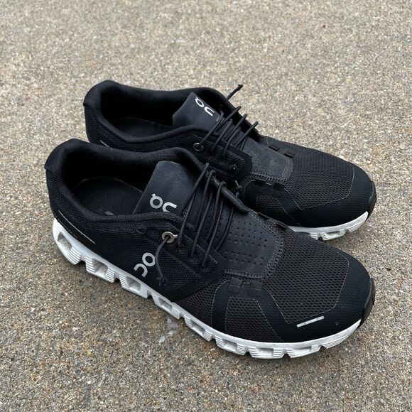 Womens Size 9 On Cloud 5 Black Lifestyle Slip On Athletic Running Sneakers Shoes - Picture 4 of 11